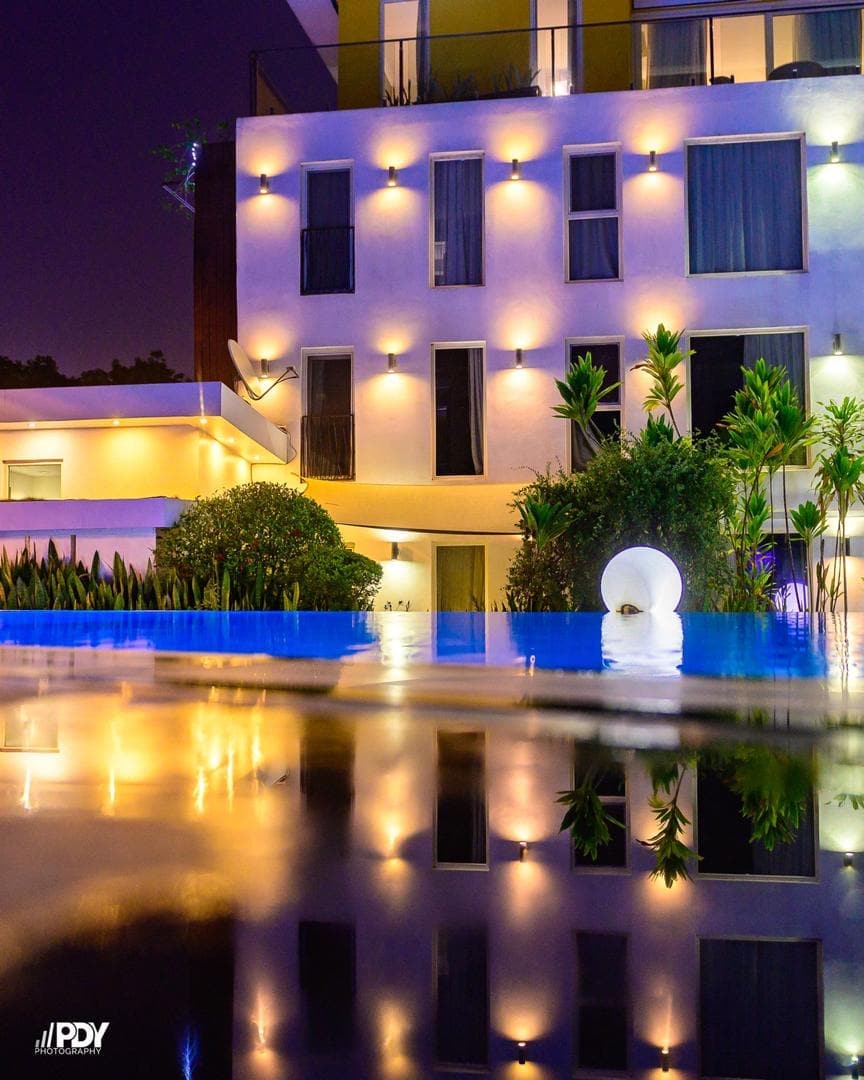 Property exterior night
