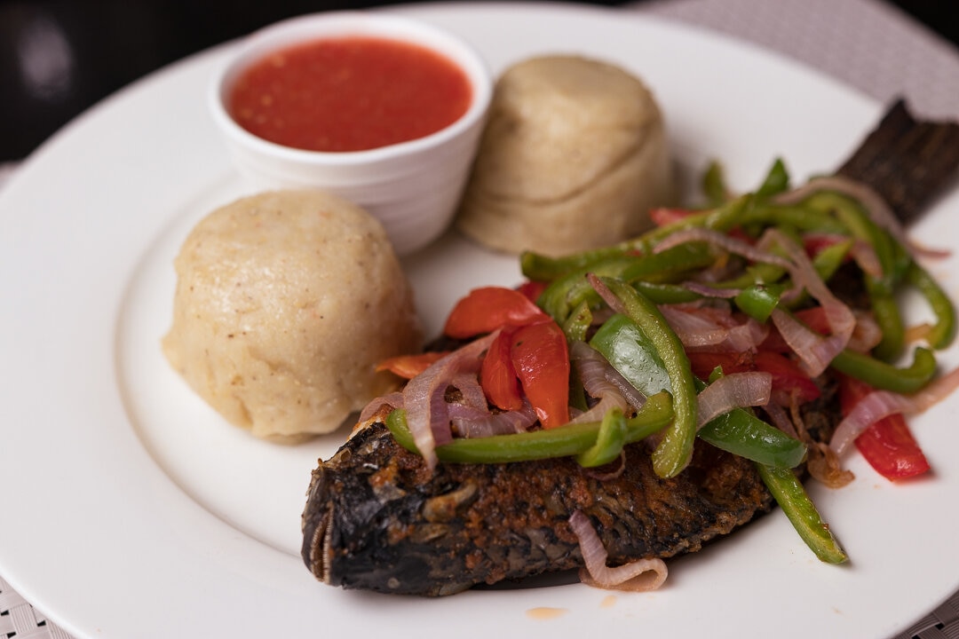 Banku and tilapia